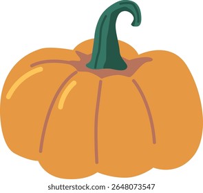 Ilustração vetor vegetal de abóbora madura