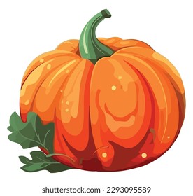 Reifenkürbis, Design-Illustration auf Weiß