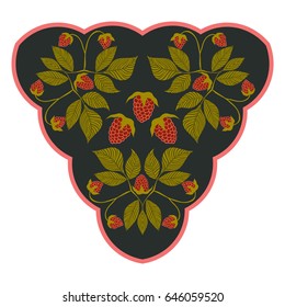 Ripe raspberry. An abstract print with ripe raspberry as a key element.