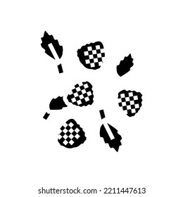 vectores de icono de glifo de frambuesa madura. frambuesa madura firma. ilustración de símbolo aislado