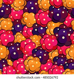 ripe raspberry blackberry cloud berry seamless pattern. Vector