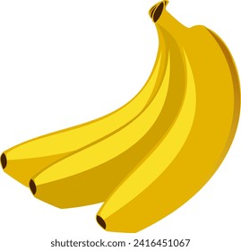 Ripe and Ready - An eye-catching image showcasing a bunch of ripe bananas, ready to be enjoyed, ideal for promoting nutrition and healthy snack options. Banana vector illustration.