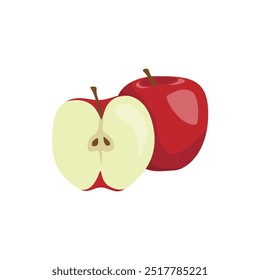 Maçã vermelha madura sobre fundo de madeira rústica