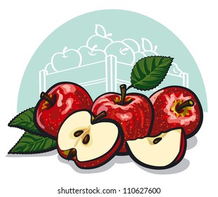 ripe red apples