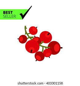 Ripe red currant icon