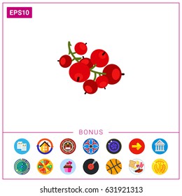 Ripe red currant icon