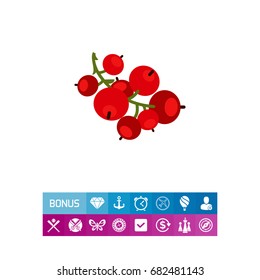 Ripe red currant icon
