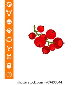 Ripe red currant icon