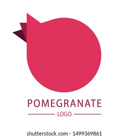 Ripe Round Pomegranate Company Logo Symbol of Abundance