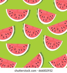 Ripe slices of the watermelon