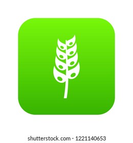 Ripe spica icon digital green for any design isolated on white vector illustration