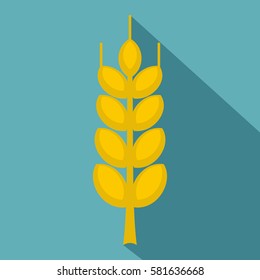 Ripe spike icon. Flat illustration of ripe spike vector icon for web