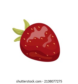 Fresa madura. Gráficos vectoriales de dibujos animados.