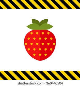 Ripe strawberry icon