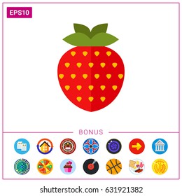 Ripe strawberry icon