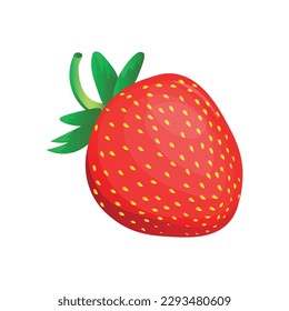 Ripe strawberry on white background