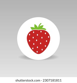 Icono de vector redondo de fresa de madriguera de maduración Diseño plano