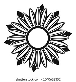 Ripe sunflower icon. Simple illustration of ripe sunflower vector icon for web