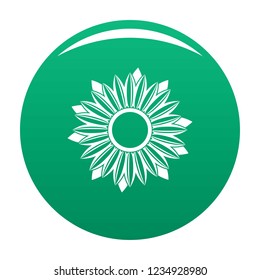 Ripe sunflower icon. Simple illustration of ripe sunflower vector icon for any design green