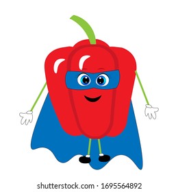 Ripe, sweet, juicy, red bell pepper. Summer vegetable. 