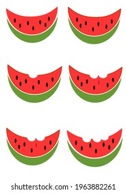 ripe sweet watermelon, abstract vector illustration