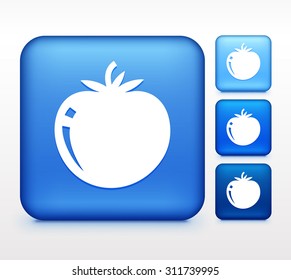 Ripe Tomato Colorful Square Button