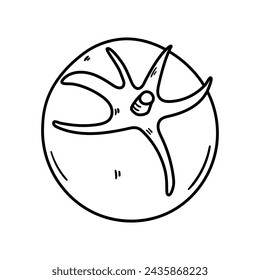 Ripe tomato vector icon in doodle style. Symbol in simple design. Cartoon object hand drawn isolated on white background.