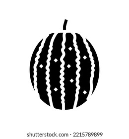 vector de icono de glifo de sandía madura. signo de la sandía madura. ilustración de símbolo aislado