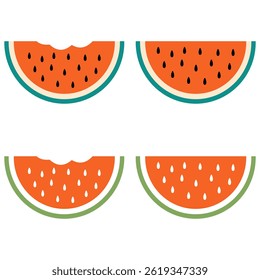 Ripe watermelon and juicy piece on a white. Isolated