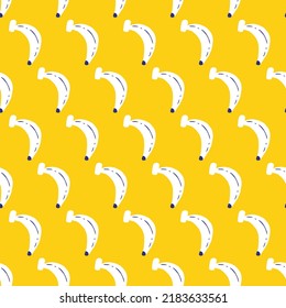 Ripe Yellow Banana Fruit Cute Vector Art Seamless Pattern can be use for background and apparel design