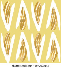 ripe yellow corn ear pattern