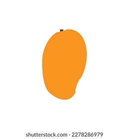 a ripe yellow mango vector illustration artwork