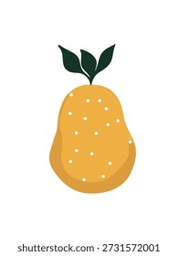 ripe yellow pear close up fresh