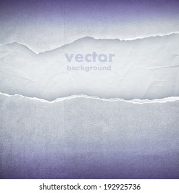 riped vintage paper on grunge texture, vector background
