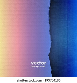 riped vintage paper on grunge texture, vector background