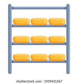 Ripening cheese icon. Cartoon of ripening cheese vector icon for web design isolated on white background