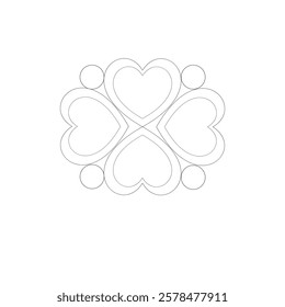 Riple Heart Connection line art