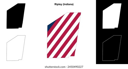 Ripley County (Indiana) outline map set