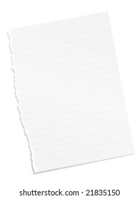 Ripped Blank Lined Paper Stock Vector (royalty Free) 21835150 