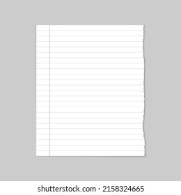 Papel escolar en blanco roto, fondo del Bloc de notas