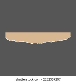 Papel marrón roto. ilustración vectorial.