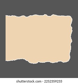Papel marrón roto. ilustración vectorial.