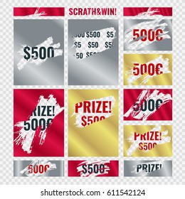 Ripped Effect Marks. Suitable For Scratch Card Game And Win. Vector