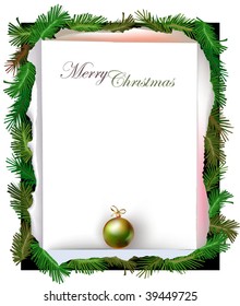 ripped frame and christmas design