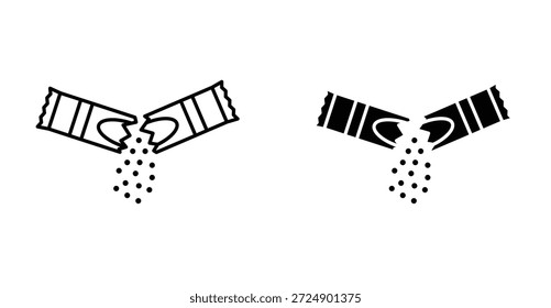 Grafikdesign gerissen. Vektorsymbol-Illustrationset Zucker Symbol Grafikdesign. Vektorsymbol-Illustrationen