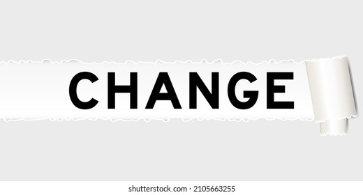  Ripped gray paper background that have word change under torn part