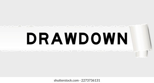 Ripped gray paper background that have word drawdown under torn part