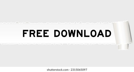 Ripped gray paper background that have word free download under torn part