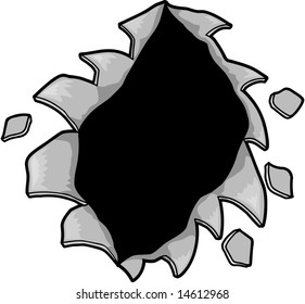 Ripped Hole Vector Illustration