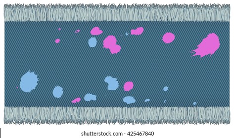 Ripped Jeans Texture with Color Splash [Vector]